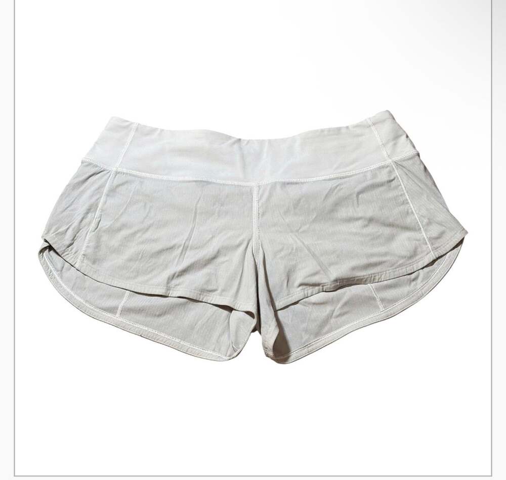 Lululemon Speed Up Short Size 6 White Running Shorts